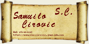 Samuilo Ćirović vizit kartica
